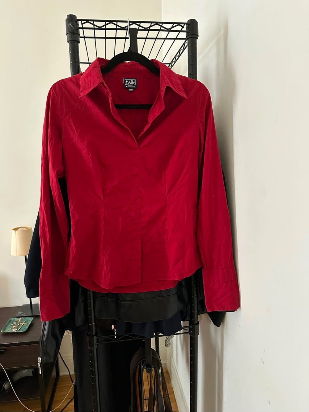 twik Bright Red Button-Down Collared Shirt